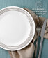 Brushed Silver Tone Dinner Plate