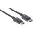 Фото #4 товара Manhattan DisplayPort 1.2 Cable - 4K@60hz - 2m - Male to Male - Equivalent to DISPL2M - With Latches - Fully Shielded - Black - Lifetime Warranty - Polybag - 2 m - DisplayPort - DisplayPort - Male - Male - 4096 x 2160 pixels