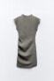 Фото #7 товара Платье из рельефной ткани со сборкой ZARA
