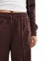 Фото #8 товара Fred Perry unisex co-ord straight leg taped joggers in dark red