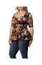 Фото #4 товара Plus Size Posh Peplum Top with Sweetheart Neckline