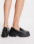 Фото #6 товара Glamorous chunky loafers in black croc