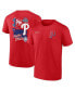 Фото #1 товара Men's Red Philadelphia Phillies Split Zone T-Shirt