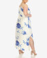 ფოტო #4 პროდუქტის Plus Size Floral Strap Maxi Dress