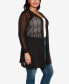 Фото #4 товара Plus Size Lightweight Duster Cardigan Sweater