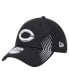 Men's Black Cincinnati Reds Active Dash Mark 39THIRTY Flex Hat