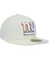 ფოტო #2 პროდუქტის Men's Cream New York Giants Chrome Dim 59FIFTY Fitted Hat