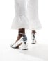 Фото #4 товара ASOS DESIGN Security mid block heeled shoes in silver