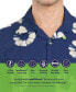 Men's Slim-Fit Non-Iron Performance Stretch Floral-Print Camp Shirt