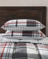 Фото #9 товара Normandy Plaid Micro Suede Reversible 3 Piece Duvet Cover Set, Full/Queen