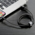 Фото #8 товара Wytrzymały nylonowy kabel przewód USB Iphone Lightning QC3.0 2A 3M czarno-szary