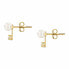 Decent gold-plated earrings Perla SAWM09