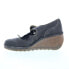 Фото #3 товара Fly London Nely NELY337FLY-007 Womens Gray Suede Mary Jane Flats Shoes 37