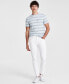 Фото #1 товара Men's Slim-Fit Tapered White Jeans