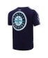 Фото #4 товара Men's Navy, Seattle Mariners Taping T-shirt