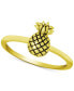 ფოტო #1 პროდუქტის Pineapple Ring in Gold-Plate