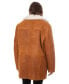 ფოტო #2 პროდუქტის Men's Sheepskin Trench Coat, Washed Tan with White Curly Wool