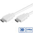 VALUE HDMI High Speed Cable + Ethernet - M/M 2 m - 2 m - HDMI Type A (Standard) - HDMI Type A (Standard) - 1920 x 1080 pixels - 3D - White