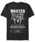 Фото #1 товара Harry Potter Men's Bellatrix Lestrange Wanted Poster Short Sleeve T-Shirt