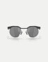 Фото #3 товара Oakley Hstn round polarised sunglasses with grey mirrored lens in matte black