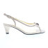 Фото #2 товара David Tate Foxy Womens Beige Canvas Hook & Loop Strap Heels Shoes 13