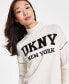 ფოტო #3 პროდუქტის Women's Intarsia Logo Turtleneck Sweater