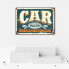 Wandbild Car Wash Retro Schild