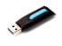 Фото #2 товара Verbatim V3 32GB - 32 GB - USB Type-A - 3.2 Gen 1 (3.1 Gen 1) - 60 MB/s - Slide - Black - Blue