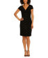 ფოტო #1 პროდუქტის Women's Diamond-Velvet Cap-Sleeve Dress