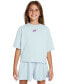 Big Girls Sportswear Short-Sleeve Embroidered Futura Logo T-Shirt Lt Armory Blue/viotech, L (14/16) - фото #1