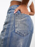 Фото #2 товара Kyo The Brand metallic wide leg jeans in blue wash