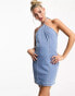 Фото #3 товара Noisy May denim halter neck mini dress in blue