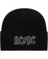 Фото #1 товара Men's Black AC/DC Cuffed Knit Hat