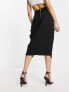 Фото #2 товара Closet London wrap midi skirt in black