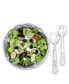 Фото #4 товара Sand-Cast Aluminum Salad Set, Olive Pattern, 3 Pieces Bowl Plus 2 Servers