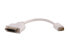 Фото #2 товара Nippon Labs AD-MDVIM-DVIF White 8.5" Mini DVI Male to DVI Female Adapter Cable,