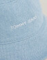 Tommy Jeans Denim Bucket Hat in Blue Grey