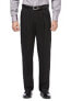 Фото #1 товара Haggar Men's Premium No Iron Classic Fit Pleated Casual Pants Black 34Wx32L