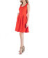 ფოტო #2 პროდუქტის Sleeveless Pleated Maternity Dress with Pockets