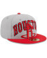 Фото #3 товара Men's Gray, Red Houston Rockets Tip-Off Two-Tone 59FIFTY Fitted Hat