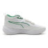 Фото #4 товара Puma Playmaker Pro 37757210 Mens White Canvas Athletic Basketball Shoes