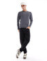 Calvin Klein crew neck sweater in dark grey heather