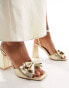 Фото #4 товара Be Mine Veronika heeled sandals in gold