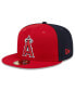 ფოტო #2 პროდუქტის Men's Red/Navy Los Angeles Angels Gameday Sideswipe 59fifty Fitted Hat