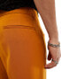 Фото #3 товара ASOS DESIGN wide leg smart trousers in burnt orange with front pockets