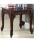 Ornate Detailing Dark Cherry Finish Wood End Table Коричневый, 1 Count - фото #1