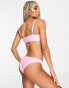 Public Desire cut out crop bikini top in pink