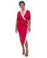 ფოტო #1 პროდუქტის Women's Short-Sleeve Side-Twist Dress