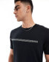 BOSS GREEN tee 5 t-shirt in black with logo placement print