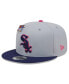 ფოტო #2 პროდუქტის Men's Gray/Navy Chicago White Sox Raspberry Big League Chew Flavor Pack 9FIFTY Snapback Hat